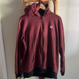 Vintage DC Skateboarding Striped Zip Up Hoodie